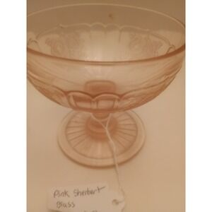 Vintage Sherbet / Custard Cup Pink Glass Mayfair / Open Rose Hocking Glass USA